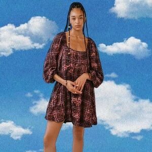 Urban Outfitters Black and Pink Mini Dress